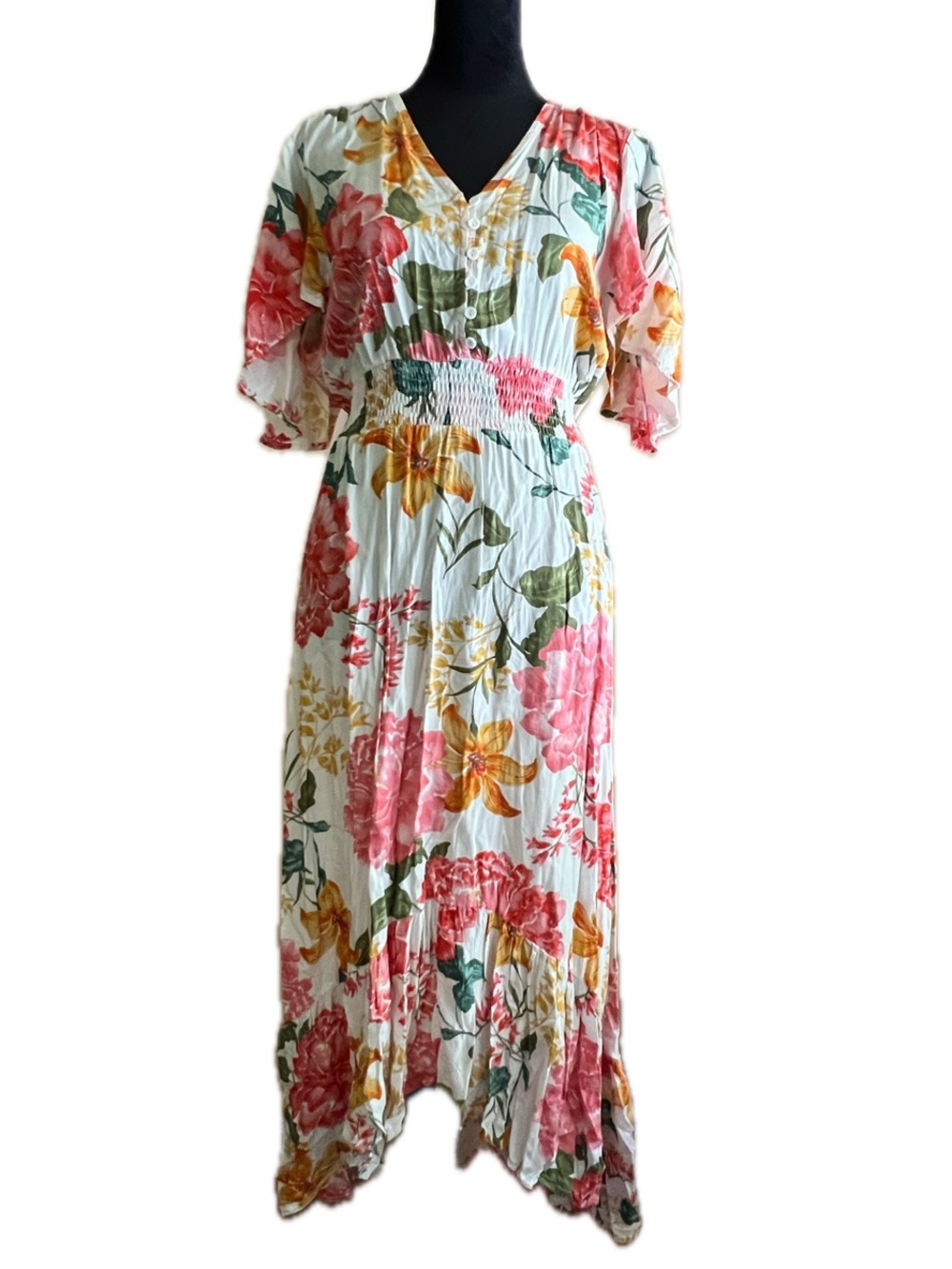 Anthropologie ATL ABEL THÉ LABEL Osaka Garden Party High Low Dress ~ Size Small